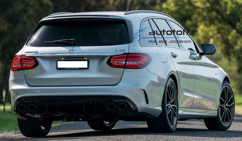 Difuzor bara spate Mercedes W205 S205 C-Class (14-20) model C43 AMG Black