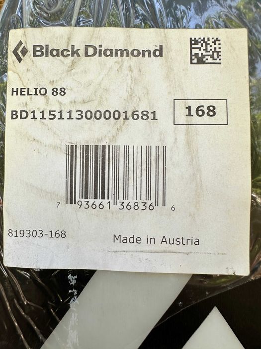 schi black diamond helio 88 L168cm