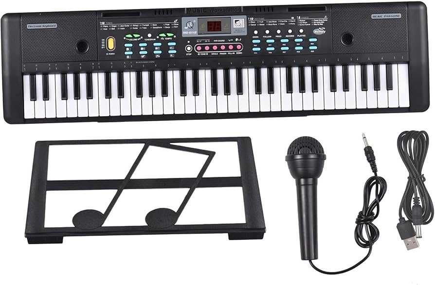 Orga electronica 61 CLAPE Microfon, Pian copii joaca initiere, 75x20cm