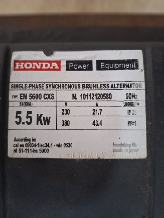Generator Honda ECMT 7000