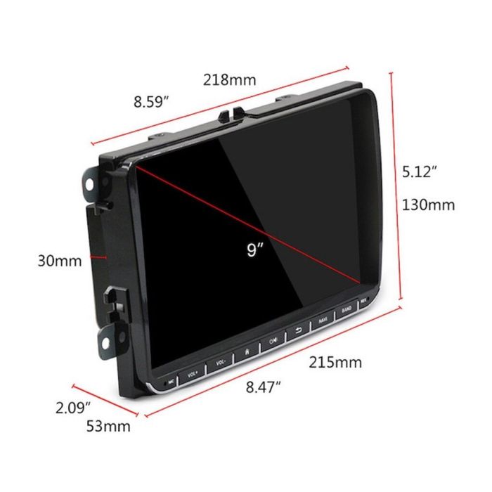 Мултимедия за VW  9 Inch, Android 15.0, 4GB RAM / 64GB ROM, Carplay/Android Auto, Mirror Link.