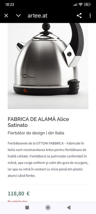 Ceainic ottoni fierbător apa