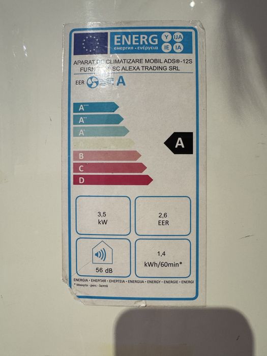 Aer conditionat portabil 12.000BTU