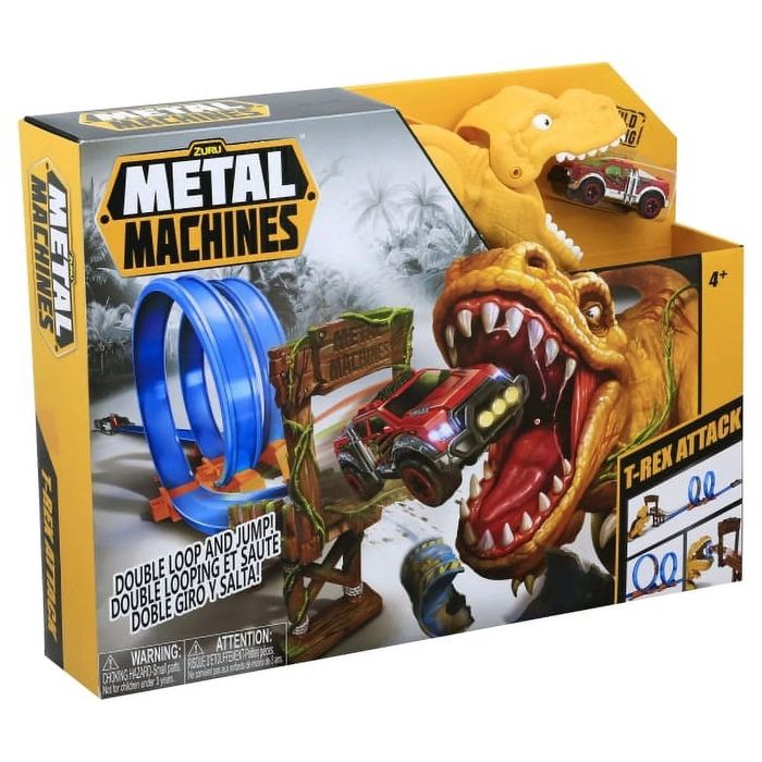 ZURU Metal Machines T-Rex Attack — трасса с машинкой и динозавром