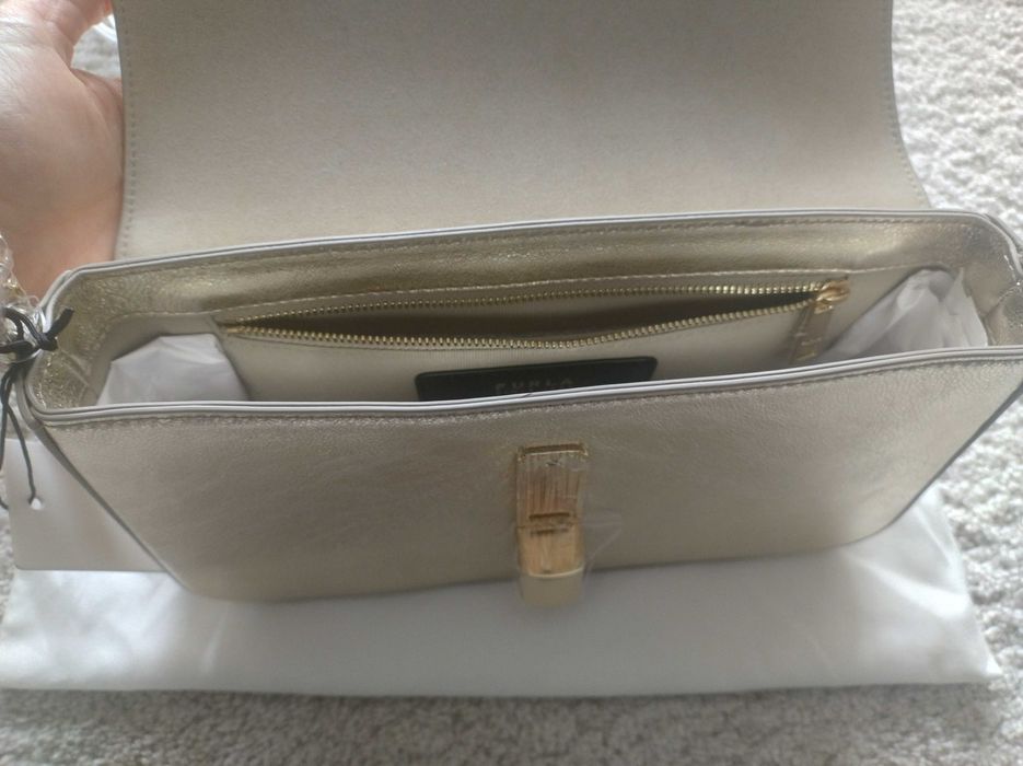 Furla iride gold, дамска чанта