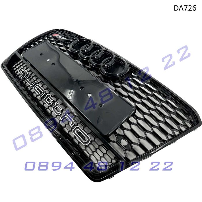 Предна решетка Audi A7 RS7 13-15 пчелна пита черна грил броня ауди а7