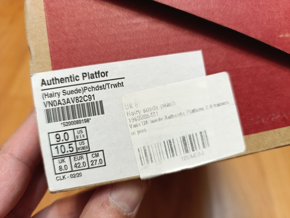 Кецове Vans authentic platform 2.0