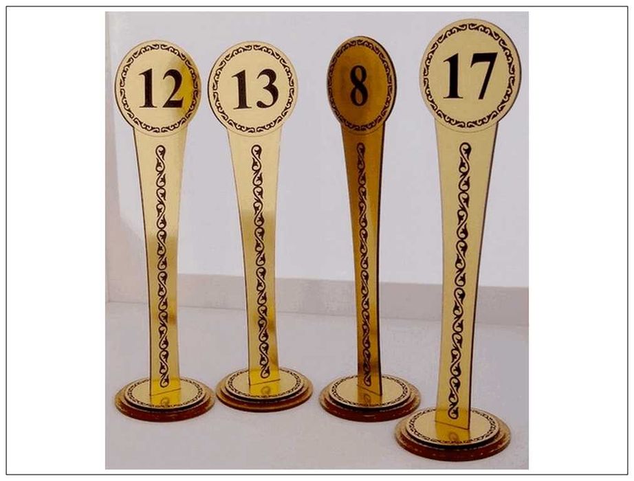 Таблички на стол, номерки