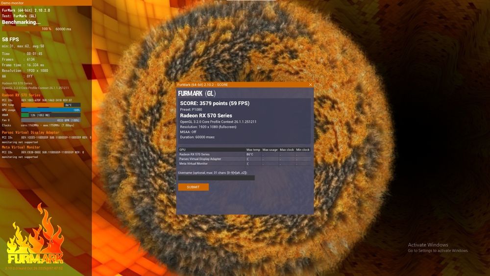 Placa video rx570 8GB