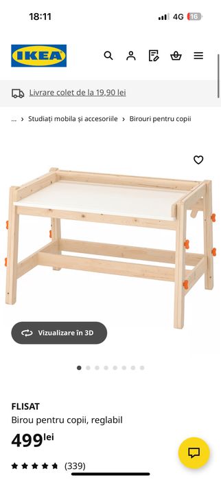 Birou IKEA reglabil nou