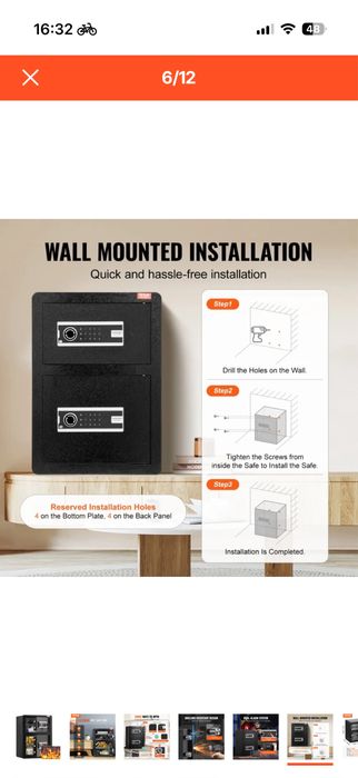 Seif vevor cu dou uşi