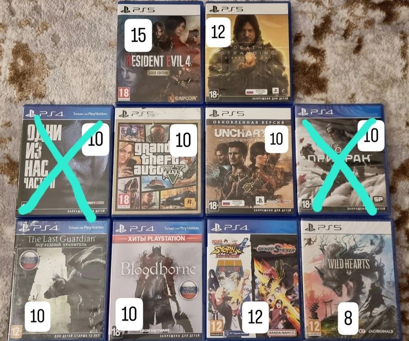 Death stranding, Resident evil, наруто, uncharted, bloodborne, gta