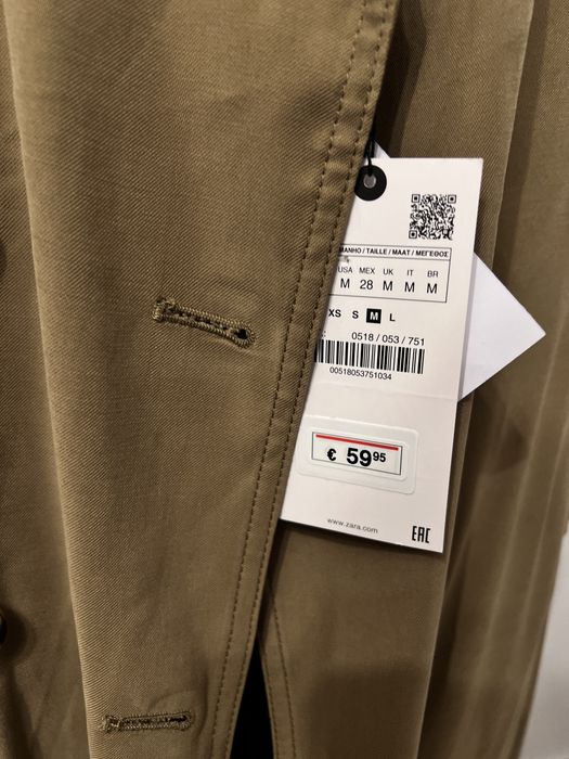 Palton trench zara nou M