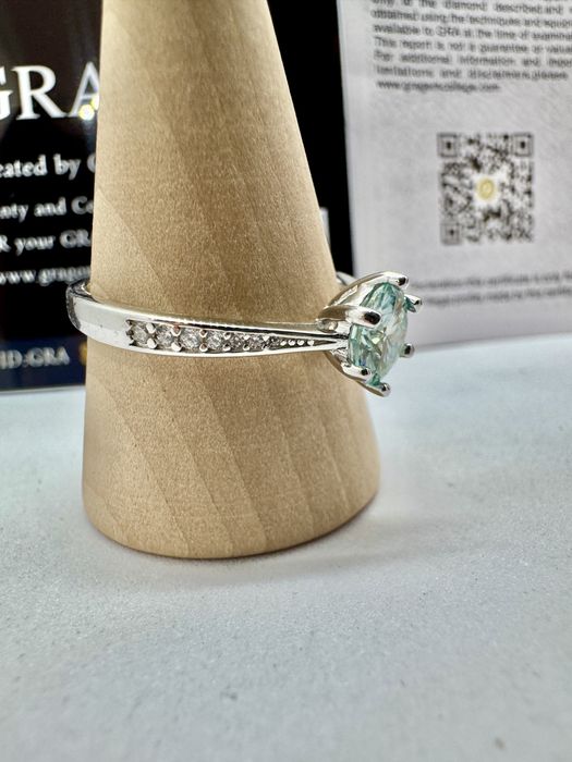 Сребърен пръстен с мойсанит (Диамант) 1 карат