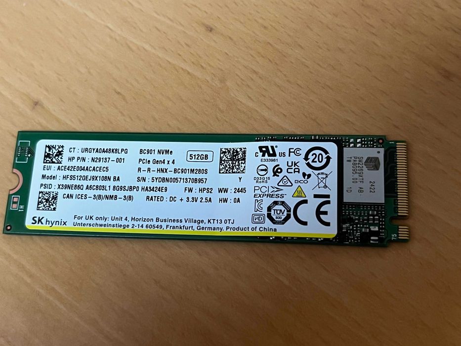 SK Hynix BC901 SSD 1TB NVMe 4.0 Gen4x4 PCI-E 2280 Drive | UK