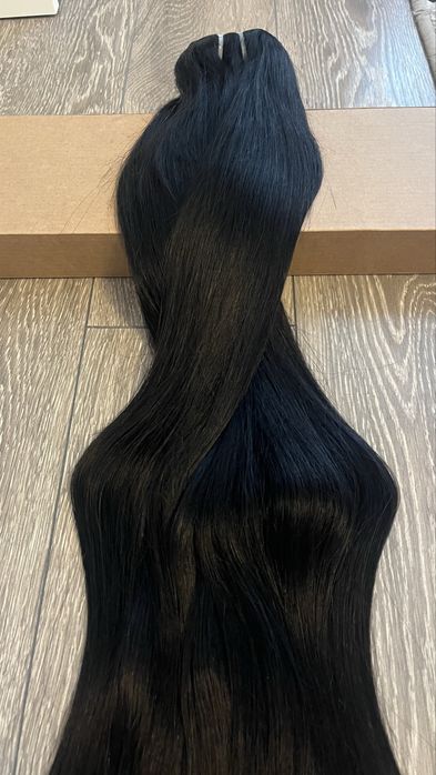 Trasformare ,vand extensii par negru, brunet 60 cm 130 g clip on