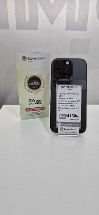 [AG46] iPhone 16 Pro  B.4338 Garantie 2 ani