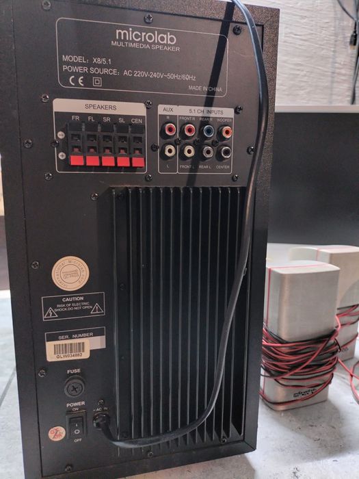 Колонки система 5.1 сабвуфер Microlab x8