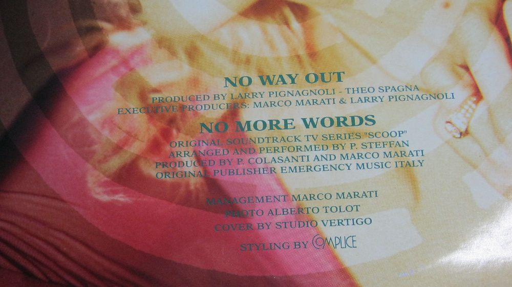 Disc vinil,Maxi,SPAGNA,1992.No Way Out/No Way Words,original
