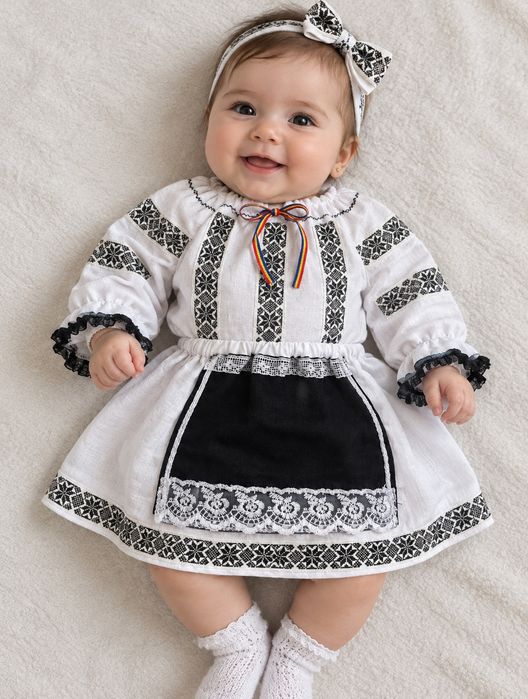 Costum popular fetițe 6 luni