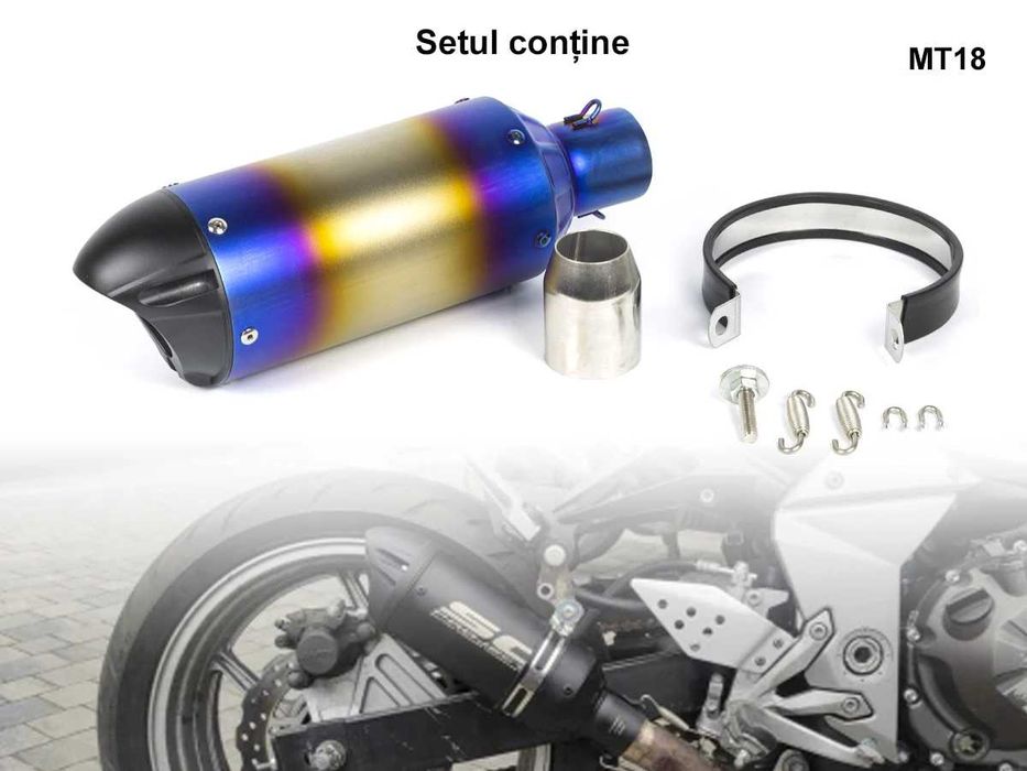 Tobă din oțel pentru motociclete sport
