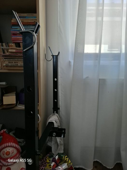 Set banca reglabila piept cu suport pentru haltere l