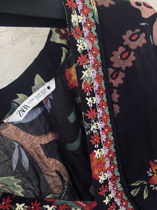 Флорална Дълга етно стил Рокля ZARA- XS/S