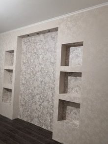 Поклейка галтель, уголков ,обоев.