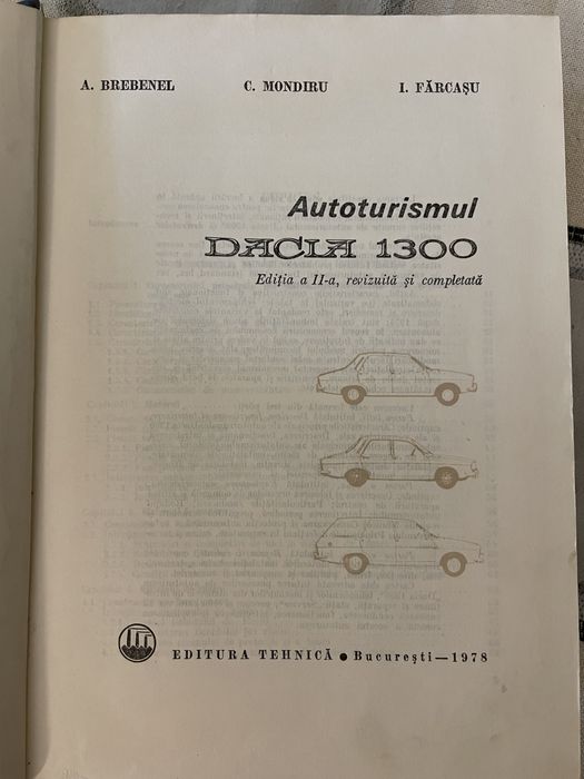 Carti tehnice Dacia 1300, 1975-1978