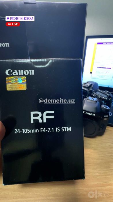 Canon RF 24-105mm f4-7.1 IS STM. Holati: Ideal.