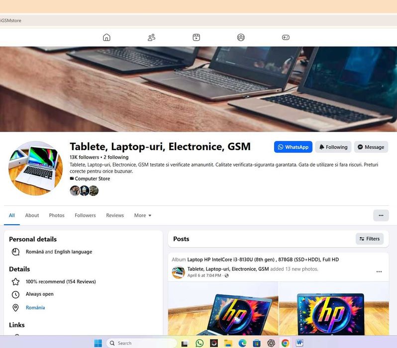 Laptop HP EliteBook IntelCore i5-1245U (12th gen) 12 CPUs, 16GB RAM, UltraSlim, Full HD, Livrare GRATUITA