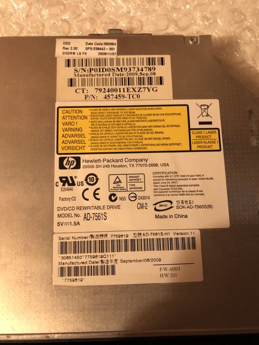Piese laptop HP tastatura,wi fi, ram ddr2,dvd-rw,speaker,interposer