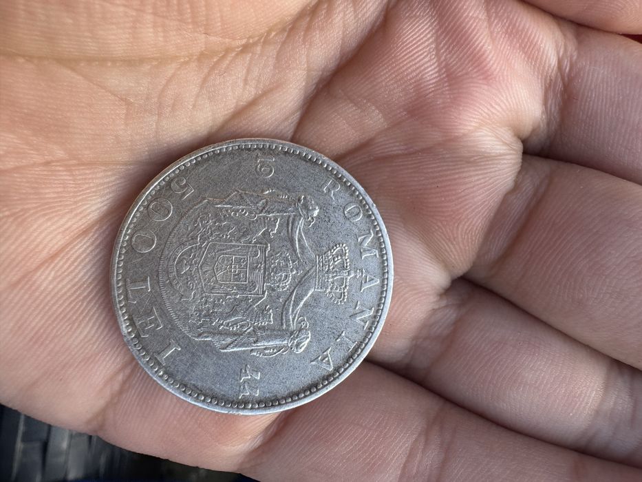 Moneda din 1944 de 500 de lei de regele mihai al romanilor din argint