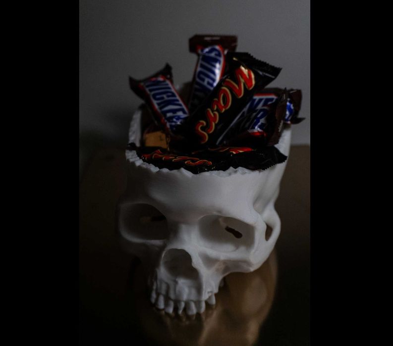 Bol de Halloween craniu cu bomboane