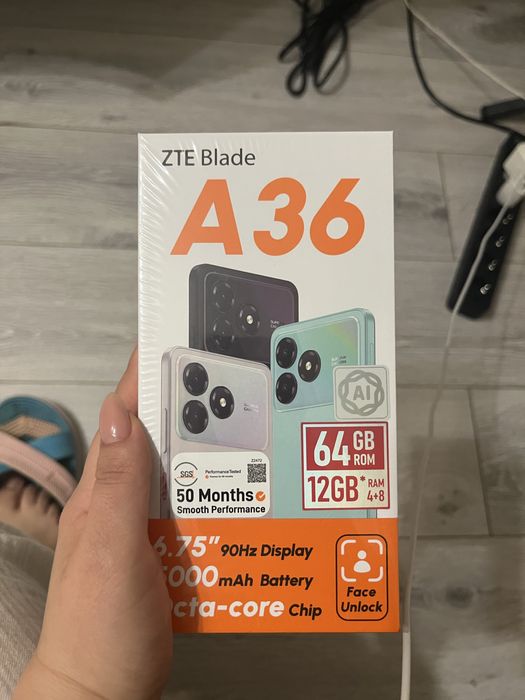 Продается новый телефон ZTE BLADE A36