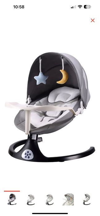 Качеля Baby Swing Dearest до 15 кг серый