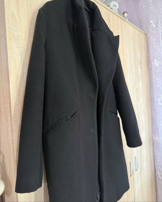 Palton negru captusit