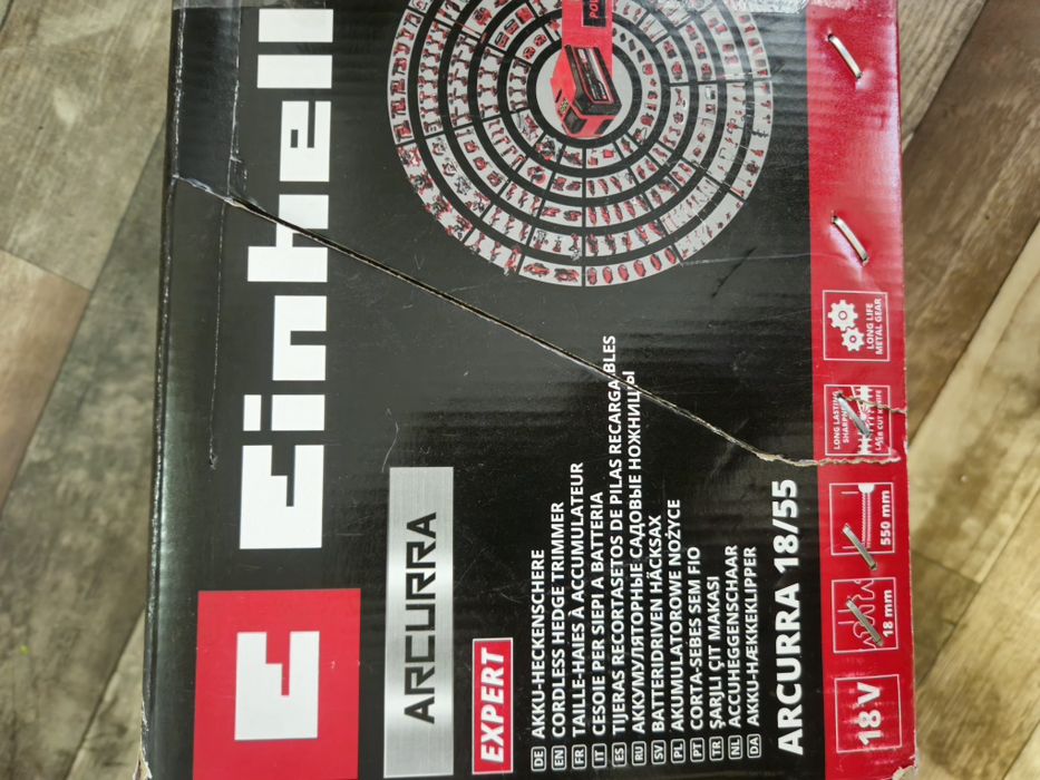 Foarfecă gard viu Einhell Expert ARCURRA 18/55 – 18V Power X-Change – cu cutie, solo