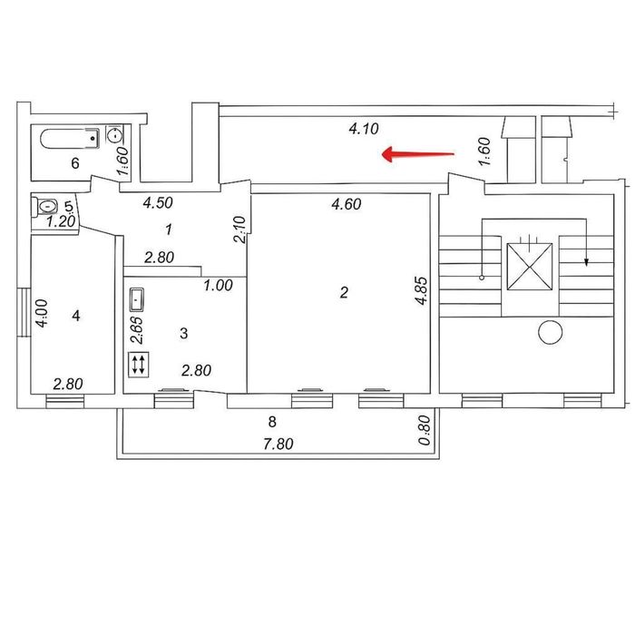 Продается 2х ком. квартира, 60м2. На. ТТЗ-2. Мирзо-Улугбекский район.