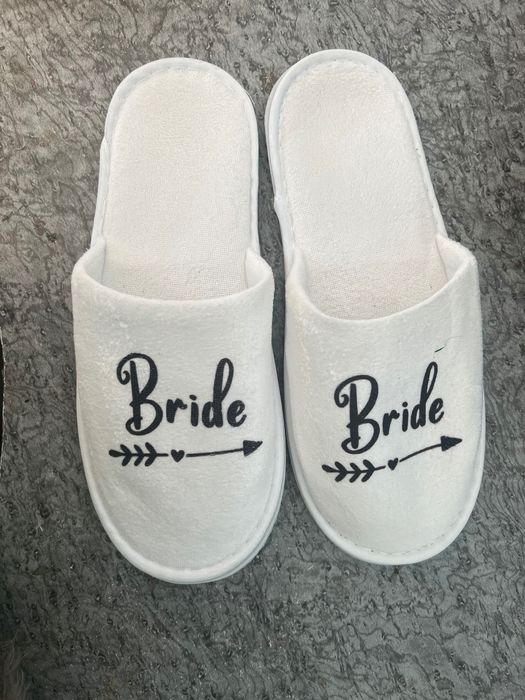Pantofi cu toc si papuci de casa mireasa