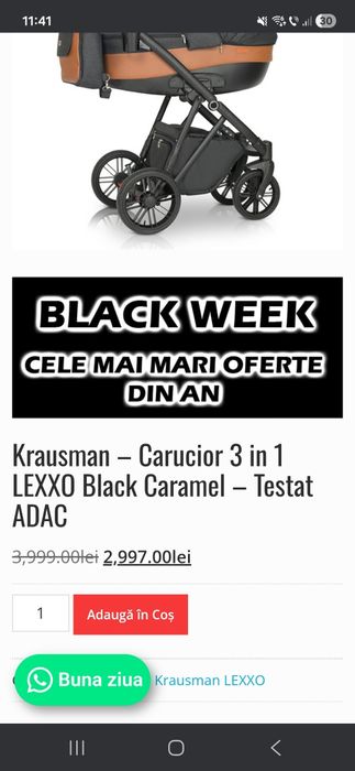 Krausman Lexxo 3 in 1 COMPLET – Black Caramel