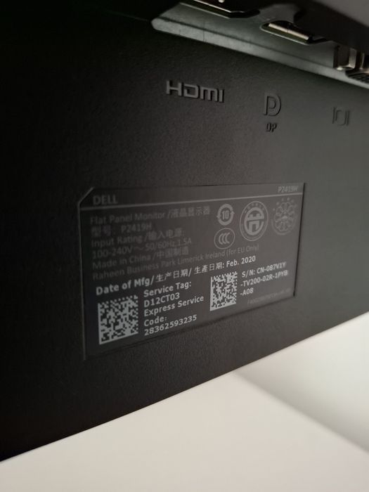 Monitor Dell P2419H (ca nou)