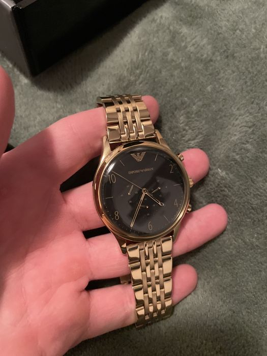 Ceas emporio Armani auriu cu negru