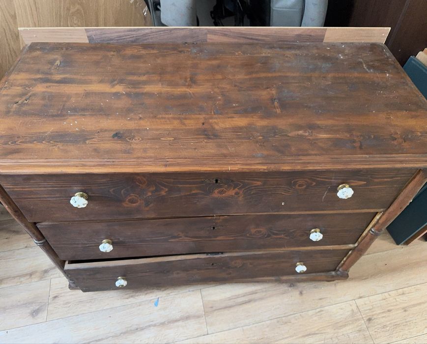 Dulap lemn masiv vitange cu 3 sertare Ocazie!