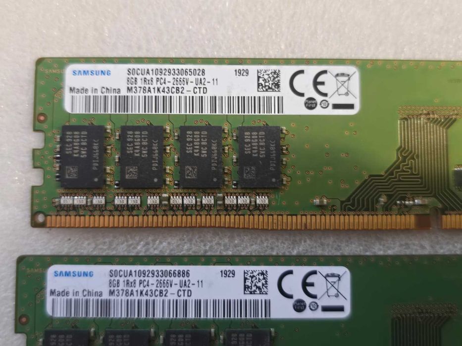 メモリー Samsung 8GBx2 PC4-2666V 2pcs SAMSUNG PC4-2666V-UA2-11 8GB 2枚 16GB DDR4デスクトップ用メモリ PC4
