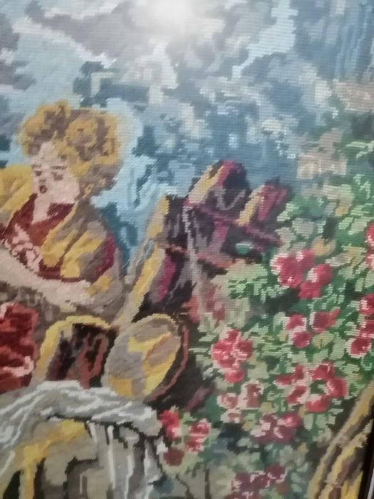 Goblen cusut manual hand made vechi