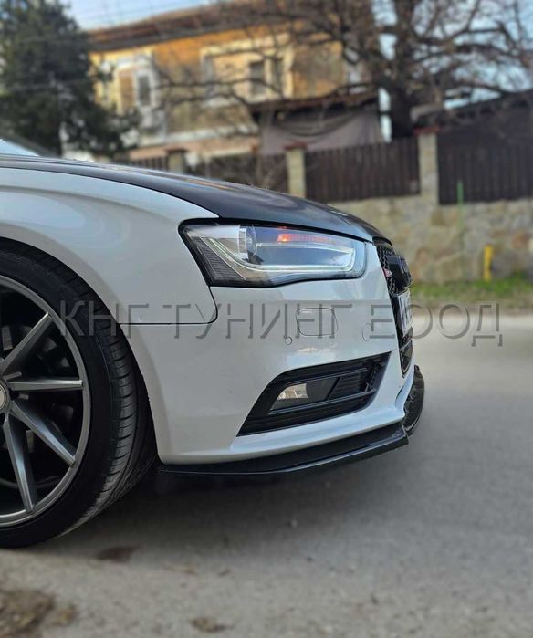 Преден лип спойлер за ауди а4 с4 б8.5 фейс с лайн / audi a4 s4 b8.5 lip spoiler s line facelift / добавка за предна броня / нож