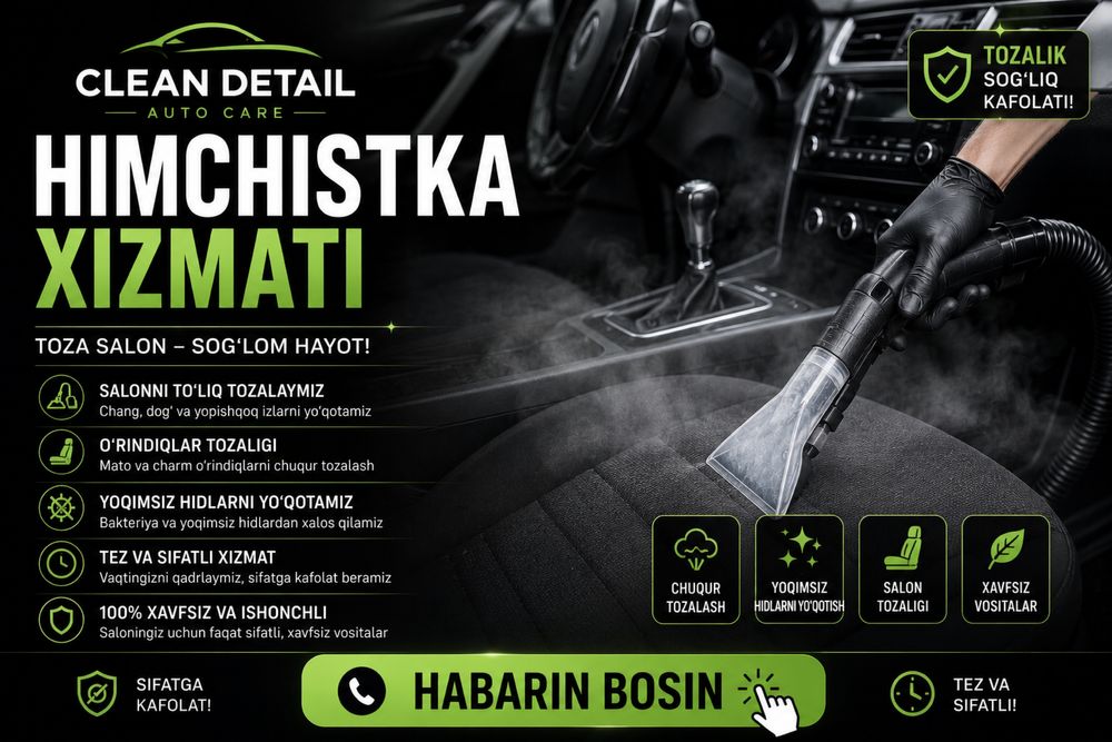 Professiyonal avto Himchistka va deteling xizmatlari