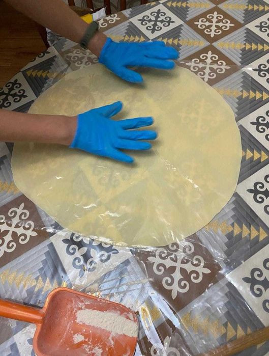 Готовый Тесто бешбармак. Жайма нан