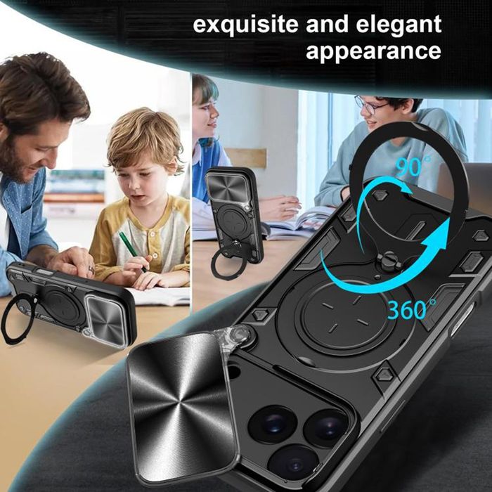 Apple iPhone 17/Pro/Max/Air/GIANT RING Удароустойчив кейс с пръстен